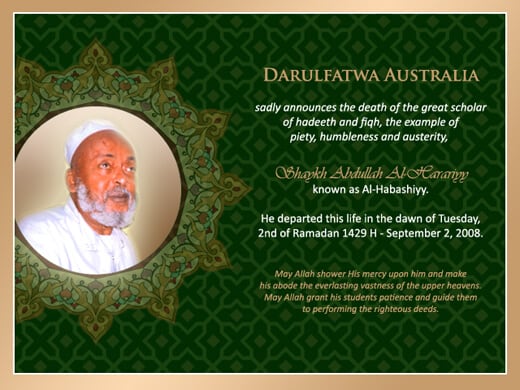 Shaykh Abdullah's Death