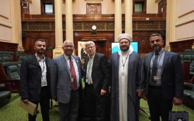 زيارة أمين عام دار الفتوى الأسترالية وأمين عام المجلس العالمي للمجتمعات المسلمة لبرلمان ولاية فيكتوريا بحضور النائب بروس أتكينسون .10-4-2019